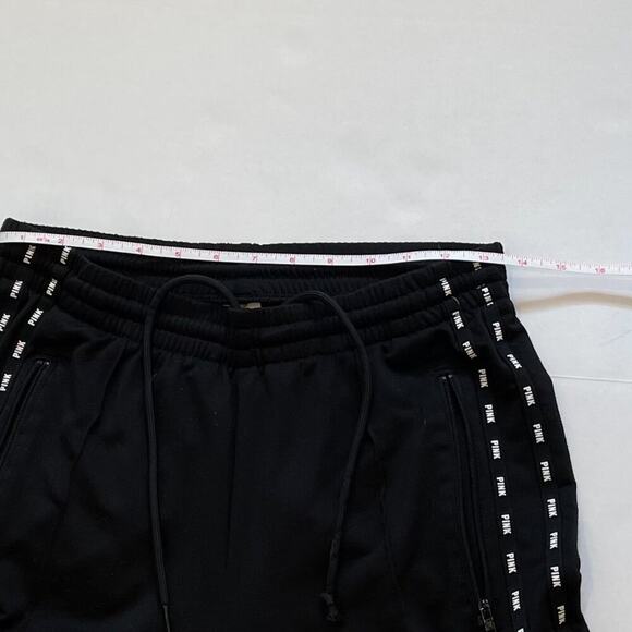 Victoria's Secret PINK Black Joggers/Track Pants, Fleece, Logo on Side Leg, M - Picture 9 of 13